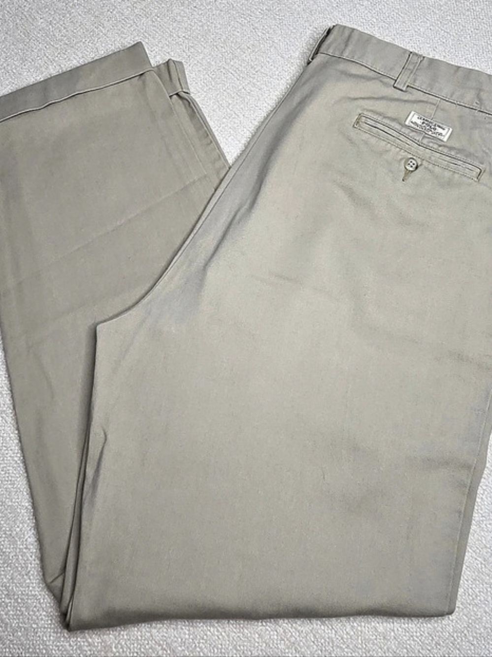 Vintage Polo Ralph Lauren Hammond Pants 36x32 Khaki Pleated Cuffed Y2K Chino